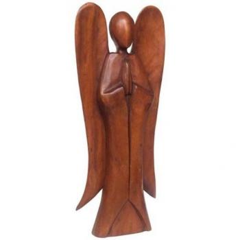 Estatua angelical de acacia One Size natural
