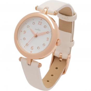 Pimaru Classic Leather Wristwatch – Wit, Voor Vrouwen