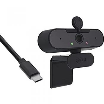 InLine Webcam FullHD 1920x1080/30Hz mit Autofokus, USB Typ-C Anschluss