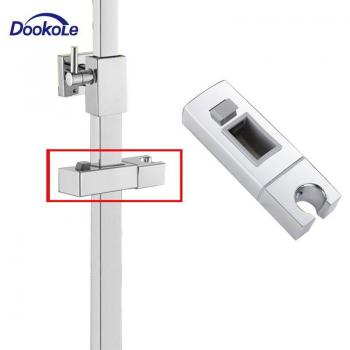 Hand Shower Bracket Square, Adjustable 30*18mm Chrome Plated Holder for Slide Bar