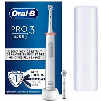 Oral-B Genius X Limited Edition, Brosse à dents électrique en or rose avec étui de voyage et 3 têtes de rechange
