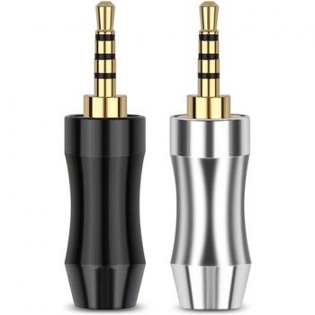 Conector Audio 2,5 mm 10U 4P – Plug Stereo para Auriculares Hi‑Fi con Acero y Cobre