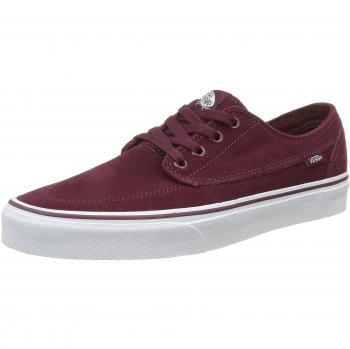 Vans Brigata Low-Top Sneakers, Red (Suede), 9.5 UK
