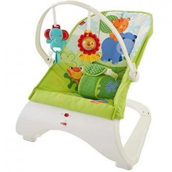 CJJ79 Wippe „Tierparadies“ von Mattel Fisher‑Price – Comfort Curve, abnehmbar