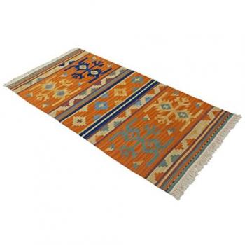 Alfombra Teppich Nueva 80% Lana 20% Algodón 92x61 cm