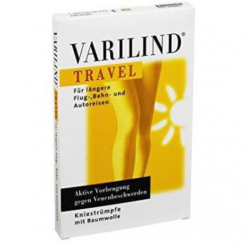 Varilind, Strümpfe, TRAVEL Knie Baumwolle beige S, 2 St, Beige
