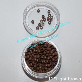 1000pcs Light Brown Nano Rings