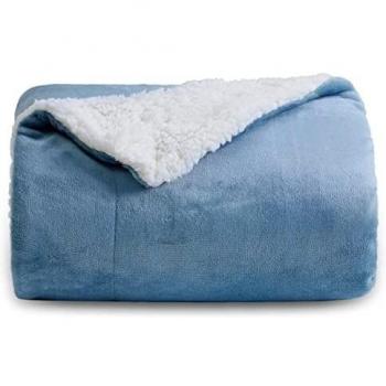 Coperta Reversibile Bedsure 130x150 cm in Flanella e Sherpa