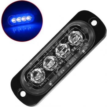Éclairage 4 LED 12 W, voyant d’avertissement inversé, compatible voiture/moto/ camion