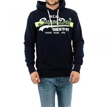 Superdry Capucha VL Cross Hatch, Azul (Rich Navy)