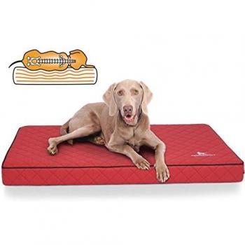 Orthopädisches Hundebett Juna in Rot von Knuffelwuff XXXL