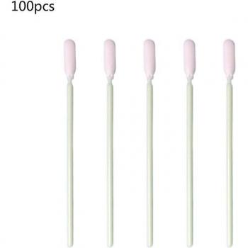 Hisopos de limpieza con cabezal flexible, 100 uds, esponja libre de polvo para lentes y cámaras