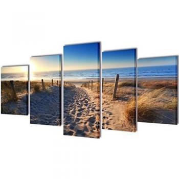 Canvas Wall Print Set Home Artwork 200x100cm/100X50cm Multi Models VidaXL
