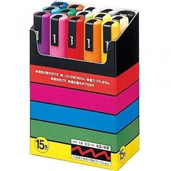 15-Color Posca Medium Point Marker Pack