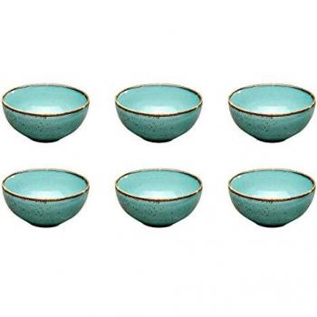CreaTable Schalen-Set NATURE COLLECTION türkis Steinzeug D: ca. 11,5 cm