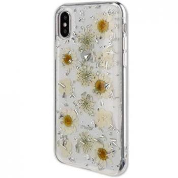 Weißes Floral Cover für iPhone X/Xs – 4smarts Soft Cover