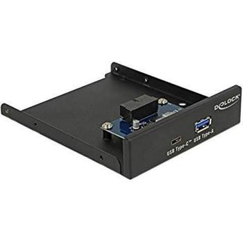 DeLOCK 63962 pannello drive bay 3.5 condotto I/O Nero