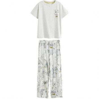 Pyjama manches courtes Next Grey Bunny en jersey gris