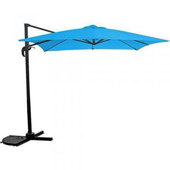 Parasol déporté jardin 2,5 x 2,5 m bleu
