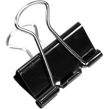 ValueX Foldback Clip 19mm Black (Pack 50)