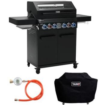 Taino YAMARA DARK 4 + 2 Gasgrill mit Abdeckhaube – kompakt und leistungsstark