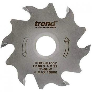 Lama a biscotto CraftPro, 100 mm di diametro × 6 denti × 22 mm corpo sottile, sei denti in carburo di tungsteno, CR/BJB100T – Trend