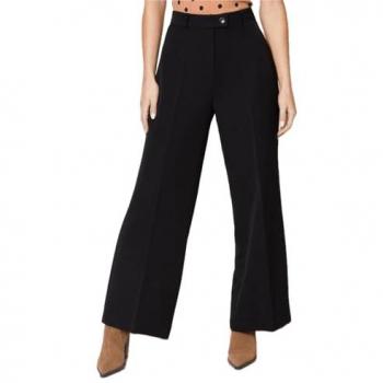 Womens Petite High Waist Wide Leg Tailored Trouser