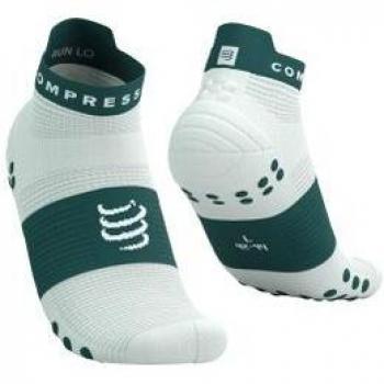 Calze Pro Racing Compressport V4.0 Run Low Bianco e Blu