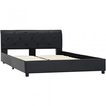 Elegant Black Lovos Frame 120x200 – Repurposed Leather