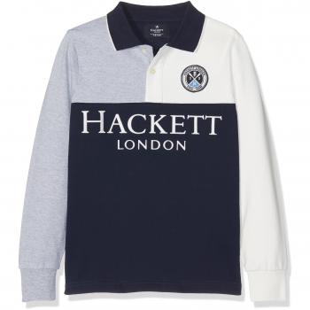Polo Hackett Ls Hf Sp Hkt B, Azul para Niños