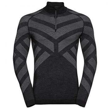 Abbigliamento sportivo termico Maglietta Odlo Natural+Kinship Warm (Nero Melange) XL Uomo