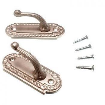 Matt Chrome Curtain Tie Hold Back Hooks 70mm