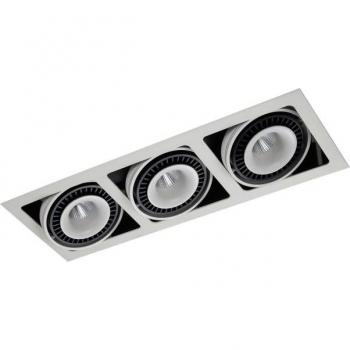 Lámpara de techo técnica Alesso Blanco mate, negro