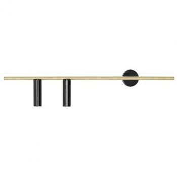 Messing‑Retro‑Wandlicht 80 cm mit zwei Flammen