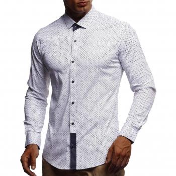 LEIF NELSON Slim Fit Herren Hemd mit Kurz