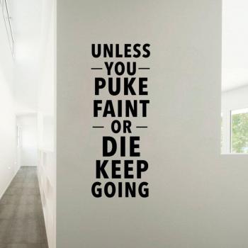 Adhesivo decorativo motivacional para fitness en casa