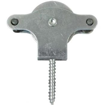 WOLFPACK LINEA PROFESIONAL Polea Tendedero Wolfpack Zincado 40 mm. Roldana Metal con Tirafondo