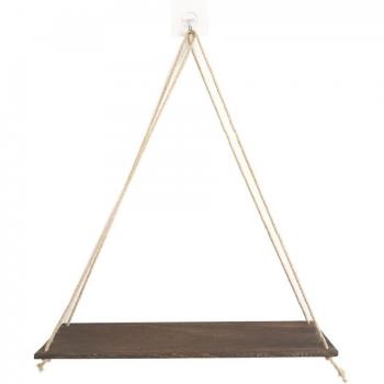 Planteur suspendu en bois avec étagère de rangement