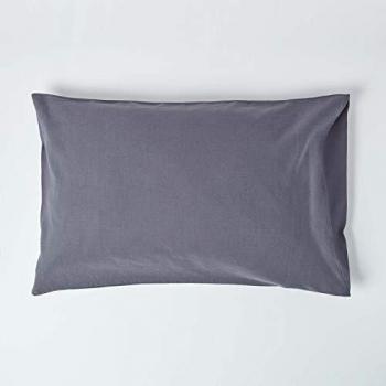 Linen Housewife Pillowcase in Dark Grey