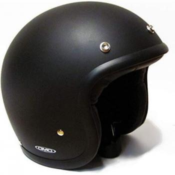 DMD Vintage Open‑Face Motorbike Helm – Schwarz, L