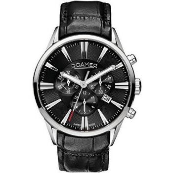 Herren-Uhr Roamer Superior Chronograph Quarz Leder 41/55/05