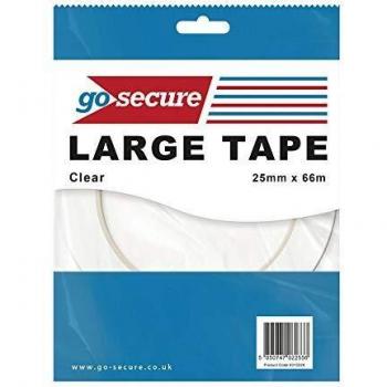 GoSecure Large Tape 25mmx66m Clear (Pack of 24) PB02299