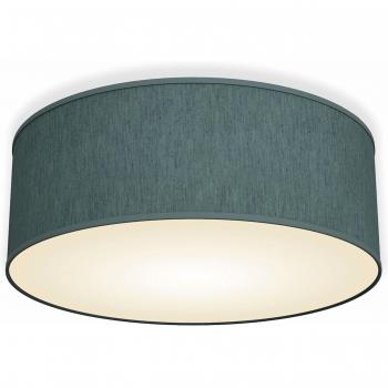 B.K.Licht Textil‑Decke Lampe – E14 30 cm, Petrol‑Grau, ohne Glühbirne
