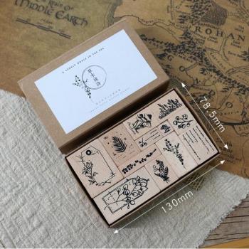 Whale & Planet Themed Rubber Stamp Kit