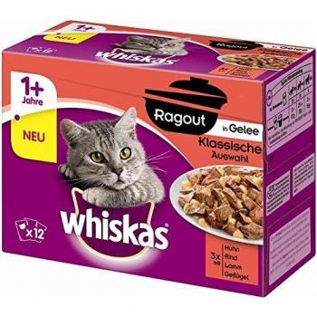 Whiskas 1+ Ragout Auswahl in Gelee 48 x 85g