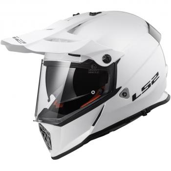 Glanz-Helm LS2 MX436 Motorrad Pioneer in Weiß L