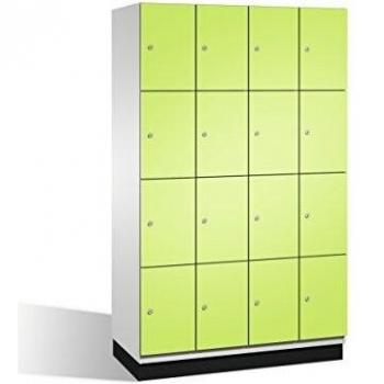 Armadietto con porte in acciaio verniciato verde