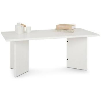 Table basse MESA, style contemporain, pin massif blanc