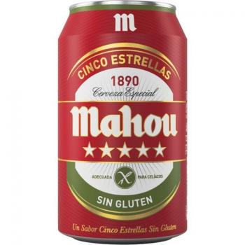 Mahou 5 Estrellas Sin Gluten Lata 330 ml