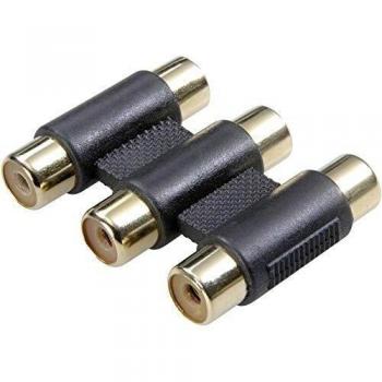 SpeaKa Professional Cinch Audio Adapter 3x Cinch-Buchse Schwarz